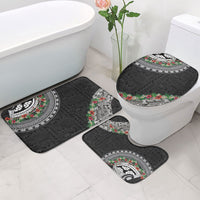 Fiji Hibiscus Bathroom Set Tapa Masi Motifs with Tropical Plants LT03 - Polynesian Pride