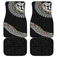 Fiji Hibiscus Car Mats Tapa Masi Motifs with Tropical Plants LT03 - Polynesian Pride