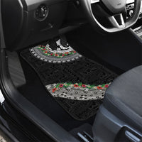 Fiji Hibiscus Car Mats Tapa Masi Motifs with Tropical Plants LT03 - Polynesian Pride