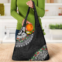 Fiji Hibiscus Grocery Bag Tapa Masi Motifs with Tropical Plants LT03 - Polynesian Pride