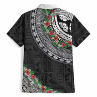 Fiji Hibiscus Hawaiian Shirt Tapa Masi Motifs with Tropical Plants LT03 - Polynesian Pride