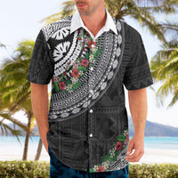 Fiji Hibiscus Hawaiian Shirt Tapa Masi Motifs with Tropical Plants LT03 - Polynesian Pride