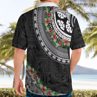 Fiji Hibiscus Hawaiian Shirt Tapa Masi Motifs with Tropical Plants LT03 - Polynesian Pride