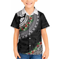 Fiji Hibiscus Hawaiian Shirt Tapa Masi Motifs with Tropical Plants LT03 - Polynesian Pride