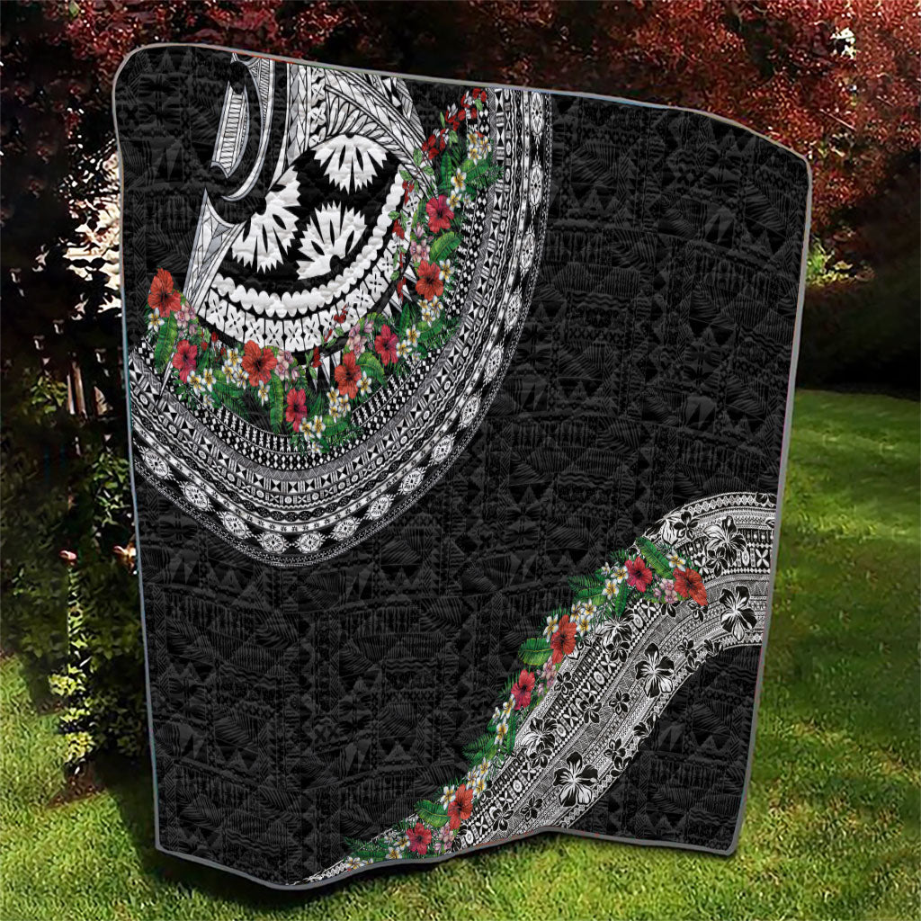 Fiji Hibiscus Quilt Tapa Masi Motifs with Tropical Plants LT03 - Polynesian Pride