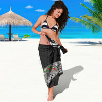 Fiji Hibiscus Sarong Tapa Masi Motifs with Tropical Plants LT03 - Polynesian Pride