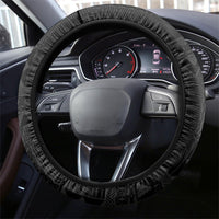 Fiji Hibiscus Steering Wheel Cover Tapa Masi Motifs with Tropical Plants LT03 - Polynesian Pride