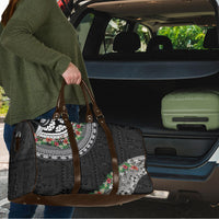 Fiji Hibiscus Travel Bag Tapa Masi Motifs with Tropical Plants LT03 - Polynesian Pride