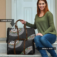 Fiji Hibiscus Travel Bag Tapa Masi Motifs with Tropical Plants LT03 - Polynesian Pride