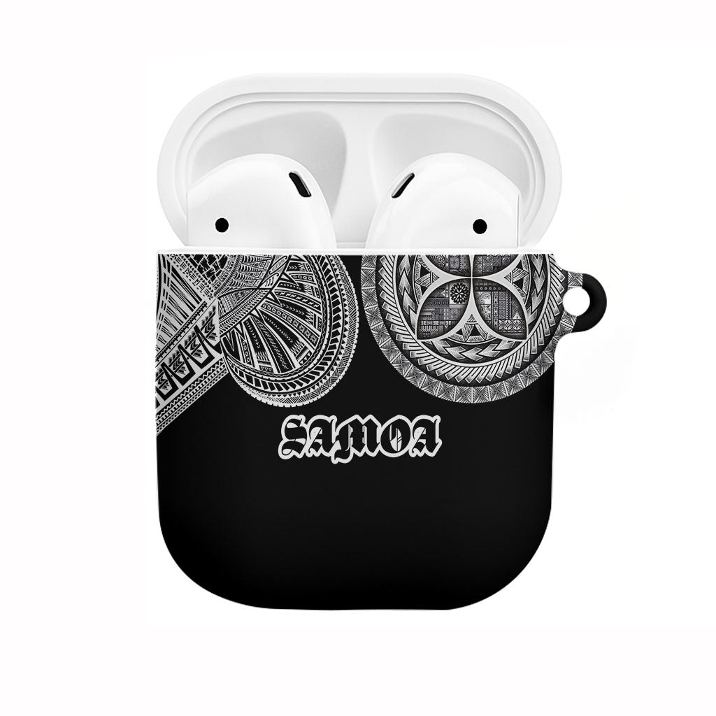 Samoa Traditional Tattoo AirPods Case Tribal Tatau Pattern LT03 Black - Polynesian Pride