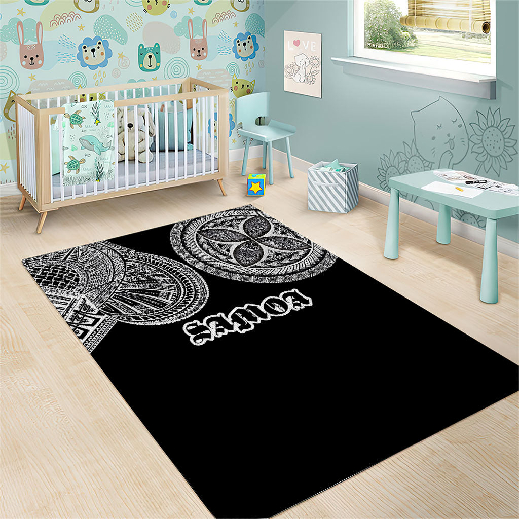 Samoa Traditional Tattoo Area Rug Tribal Tatau Pattern LT03 - Polynesian Pride