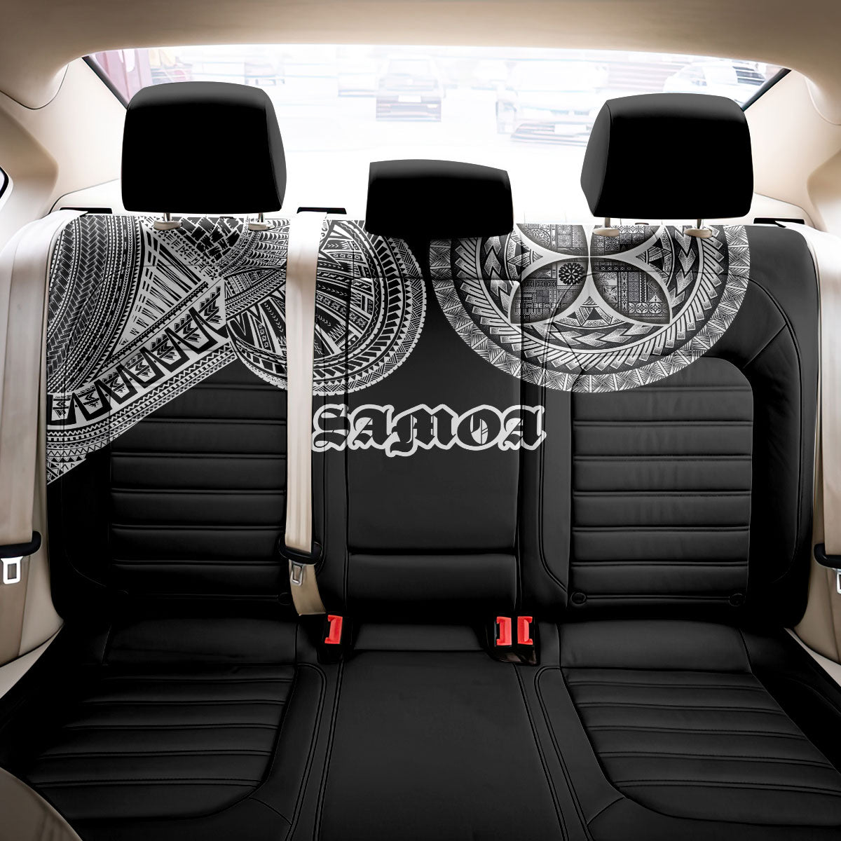 Samoa Traditional Tattoo Back Car Seat Cover Tribal Tatau Pattern LT03 - Polynesian Pride
