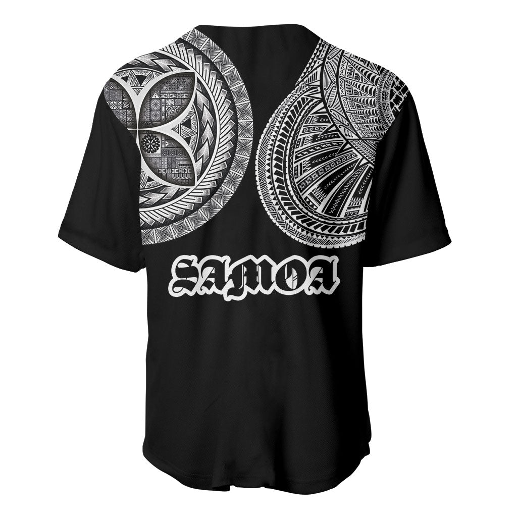 Samoa Traditional Tattoo Baseball Jersey Tribal Tatau Pattern LT03 - Polynesian Pride