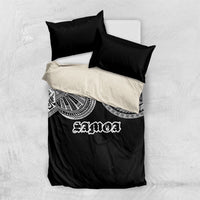 Samoa Traditional Tattoo Bedding Set Tribal Tatau Pattern LT03 US Twin 172cm x 218cm Black - Polynesian Pride