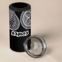 Samoa Traditional Tattoo 4 in 1 Can Cooler Tumbler Tribal Tatau Pattern LT03 - Polynesian Pride