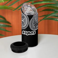 Samoa Traditional Tattoo 4 in 1 Can Cooler Tumbler Tribal Tatau Pattern LT03 - Polynesian Pride