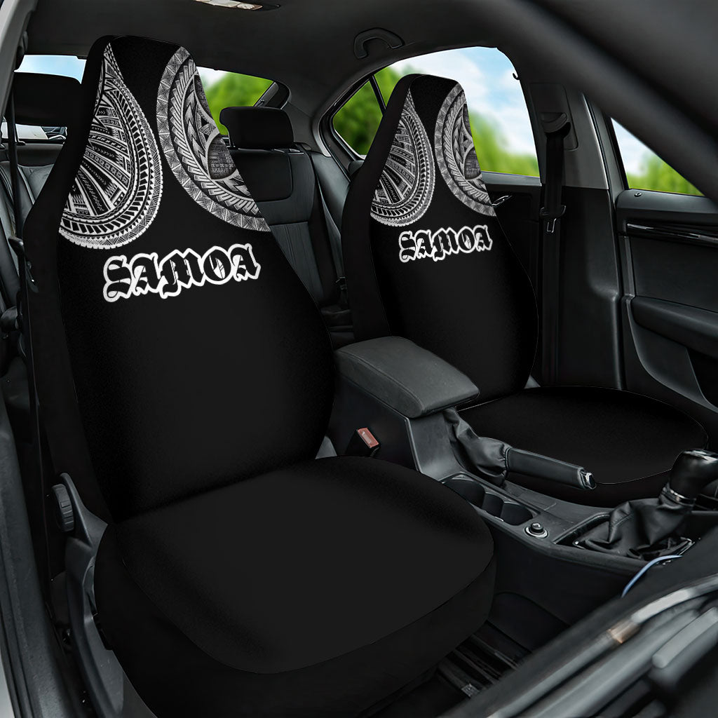 Samoa Traditional Tattoo Car Seat Cover Tribal Tatau Pattern LT03 One Size Black - Polynesian Pride