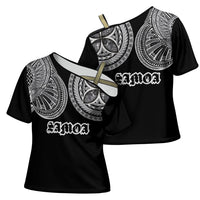Samoa Traditional Tattoo Cross Shoulder Shirt Tribal Tatau Pattern LT03 - Polynesian Pride