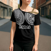 Samoa Traditional Tattoo Cross Shoulder Shirt Tribal Tatau Pattern LT03 - Polynesian Pride