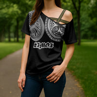 Samoa Traditional Tattoo Cross Shoulder Shirt Tribal Tatau Pattern LT03 - Polynesian Pride