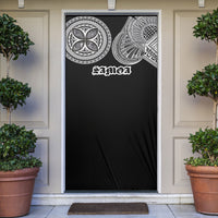 Samoa Traditional Tattoo Door Cover Tribal Tatau Pattern LT03 Black - Polynesian Pride