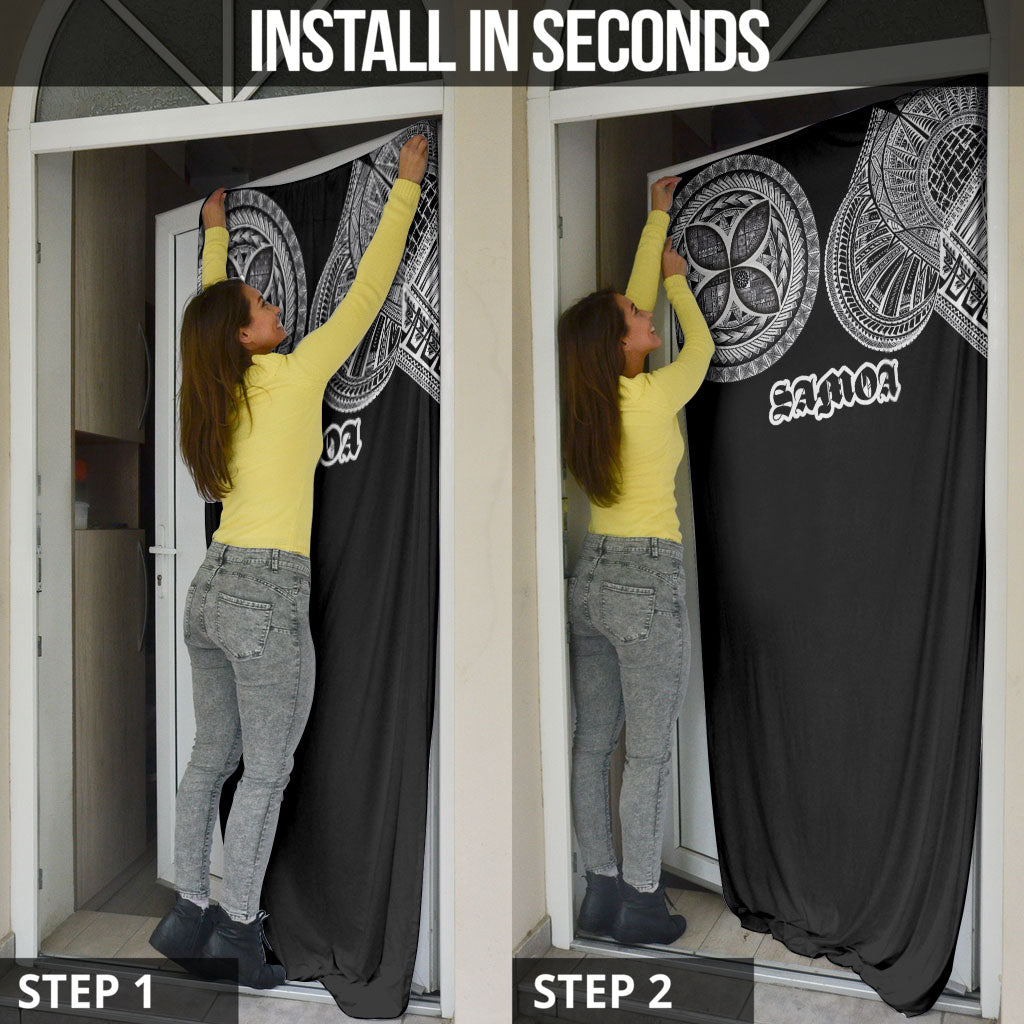 Samoa Traditional Tattoo Door Cover Tribal Tatau Pattern LT03 - Polynesian Pride