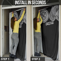 Samoa Traditional Tattoo Door Cover Tribal Tatau Pattern LT03 - Polynesian Pride