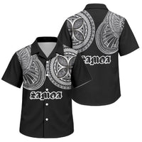 Samoa Traditional Tattoo Family Matching Tank Maxi Dress and Hawaiian Shirt Tribal Tatau Pattern LT03 Son's Shirt Black - Polynesian Pride