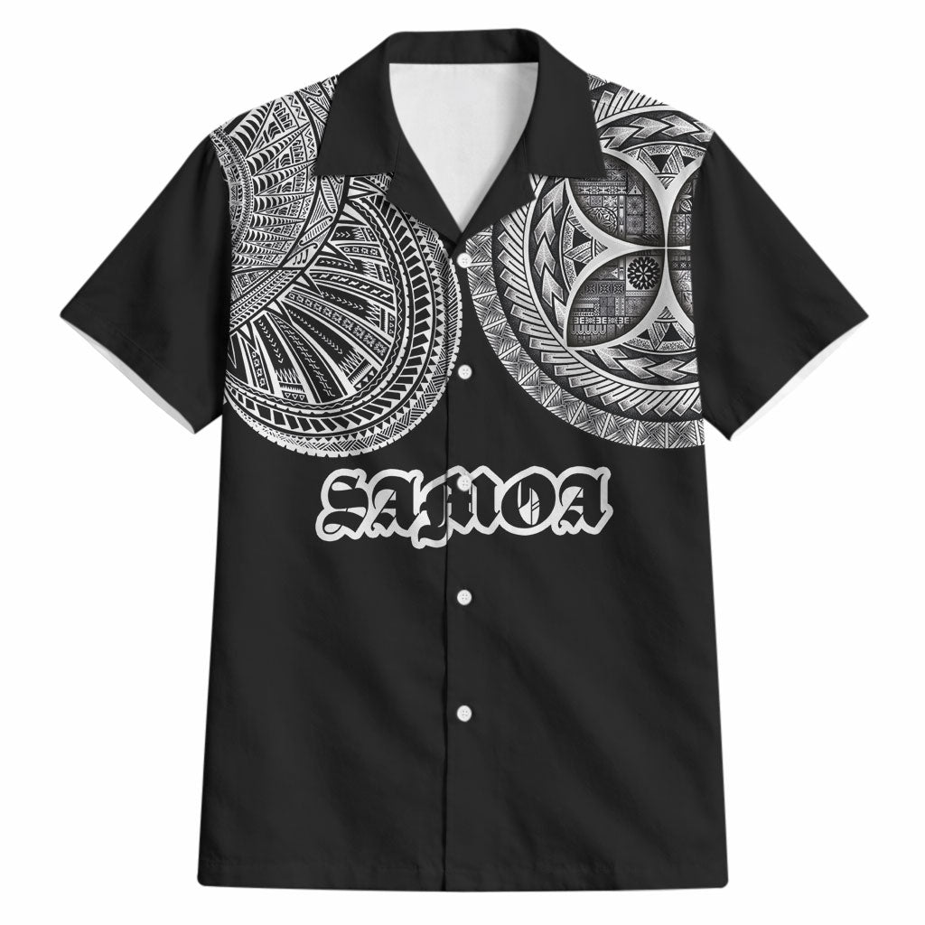 Samoa Traditional Tattoo Hawaiian Shirt Tribal Tatau Pattern LT03 Black - Polynesian Pride