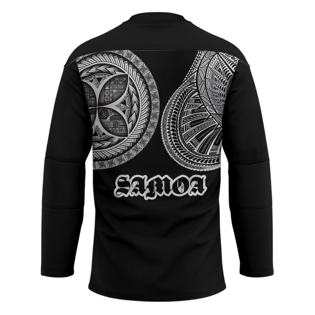 Samoa Traditional Tattoo Hockey Jersey Tribal Tatau Pattern LT03 - Polynesian Pride