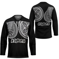 Samoa Traditional Tattoo Hockey Jersey Tribal Tatau Pattern LT03 - Polynesian Pride