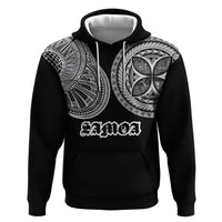 Samoa Traditional Tattoo Hoodie Tribal Tatau Pattern LT03 Pullover Hoodie Black - Polynesian Pride