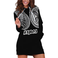 Samoa Traditional Tattoo Hoodie Dress Tribal Tatau Pattern LT03 Black - Polynesian Pride