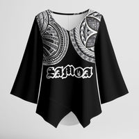 Samoa Traditional Tattoo Kimono Sleeve Blouse Tribal Tatau Pattern LT03 Female Black - Polynesian Pride