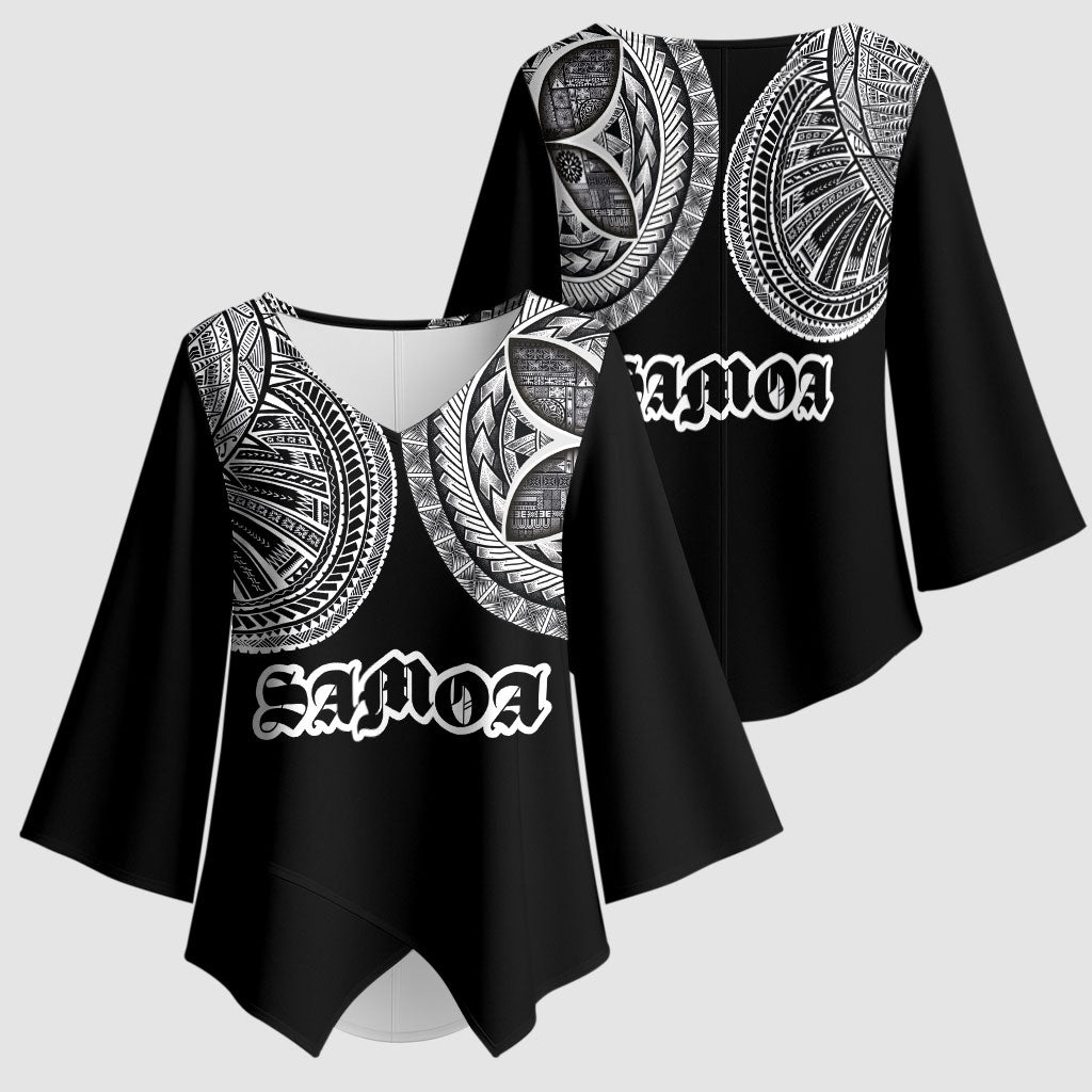 Samoa Traditional Tattoo Kimono Sleeve Blouse Tribal Tatau Pattern LT03 - Polynesian Pride
