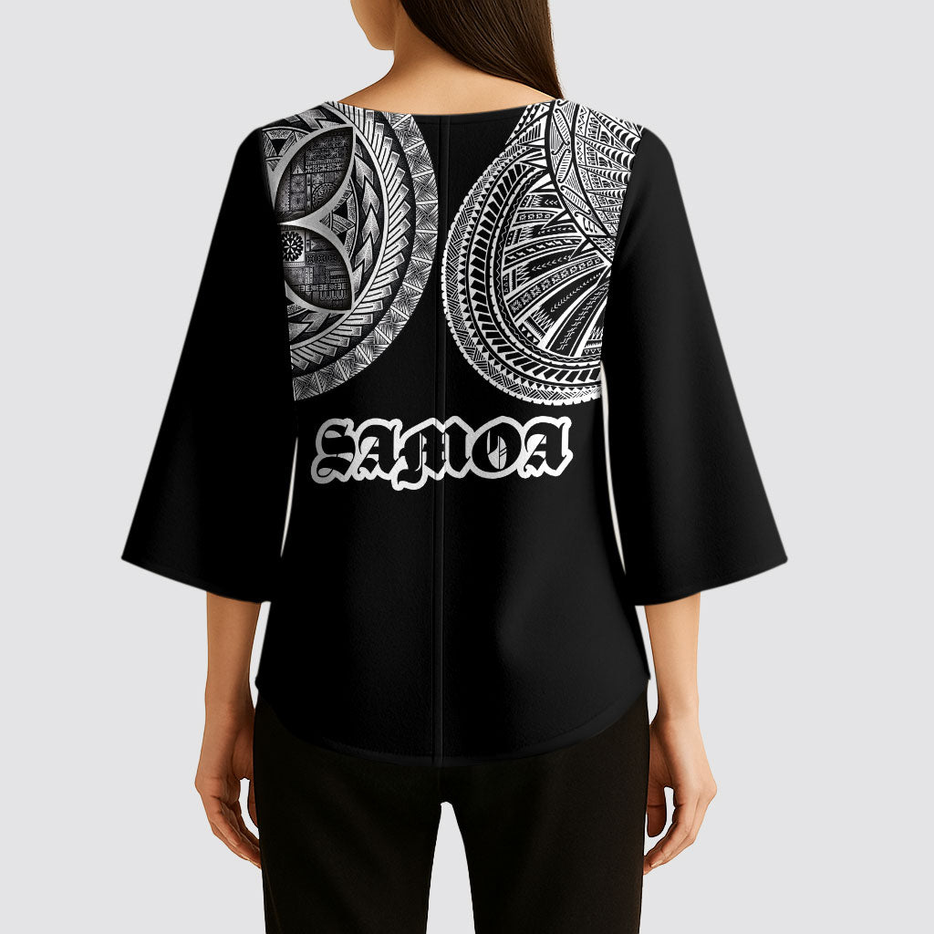 Samoa Traditional Tattoo Kimono Sleeve Blouse Tribal Tatau Pattern LT03 - Polynesian Pride