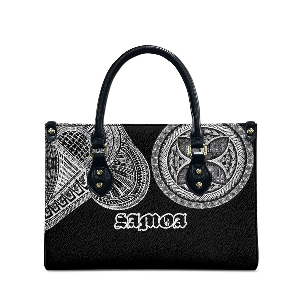 Samoa Traditional Tattoo Leather Bag Tribal Tatau Pattern LT03 - Polynesian Pride