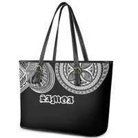 Samoa Traditional Tattoo Leather Tote Bag Tribal Tatau Pattern LT03 - Polynesian Pride