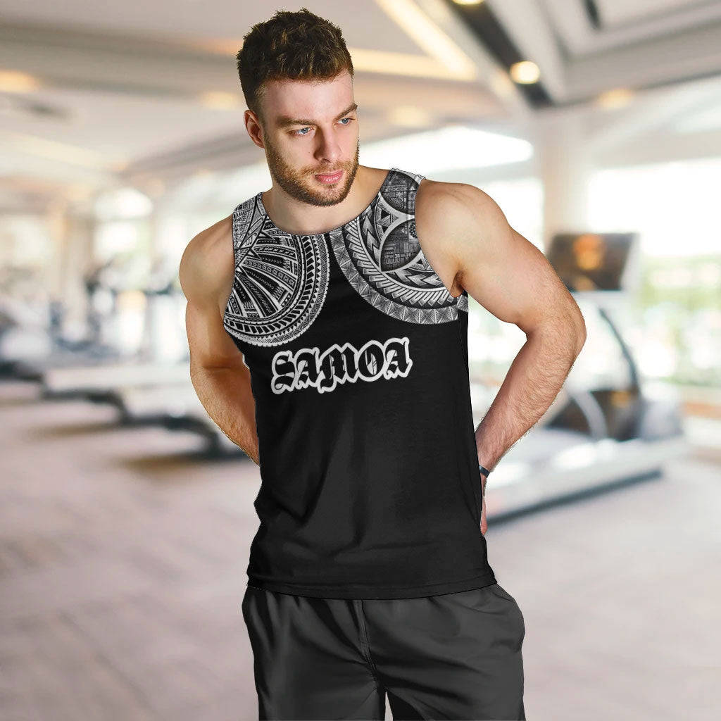Samoa Traditional Tattoo Men Tank Top Tribal Tatau Pattern LT03 Black - Polynesian Pride