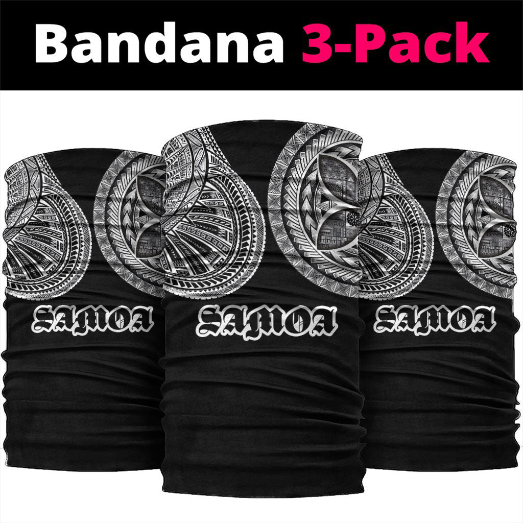Samoa Traditional Tattoo Neck Gaiter Tribal Tatau Pattern LT03 package One Size: 25*50cm Black - Polynesian Pride