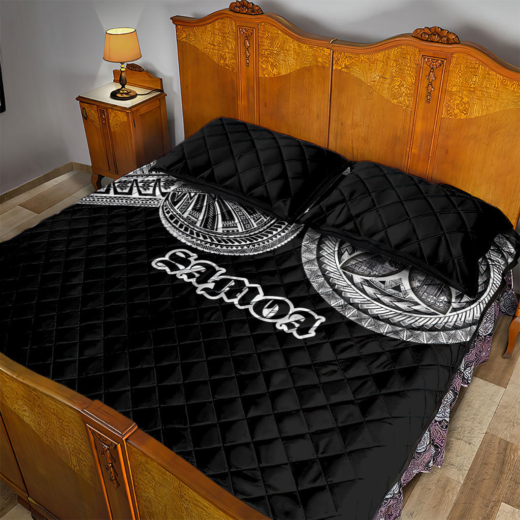Samoa Traditional Tattoo Quilt Bed Set Tribal Tatau Pattern LT03 - Polynesian Pride