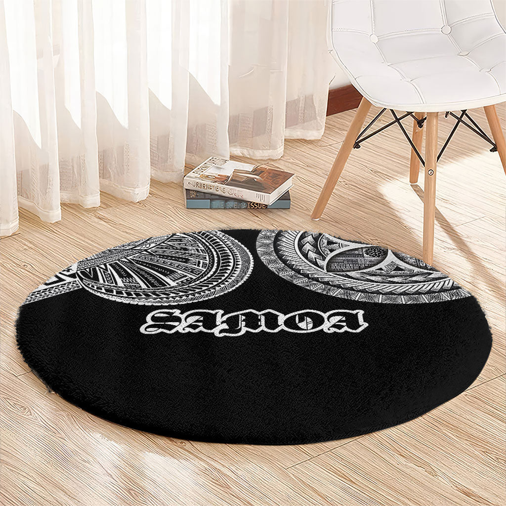 Samoa Traditional Tattoo Round Carpet Tribal Tatau Pattern LT03 - Polynesian Pride