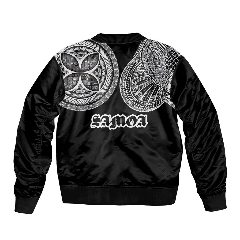 Samoa Traditional Tattoo Sleeve Zip Bomber Jacket Tribal Tatau Pattern LT03 - Polynesian Pride