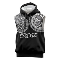 Samoa Traditional Tattoo Sleeveless Hoodie Tribal Tatau Pattern LT03 Black - Polynesian Pride