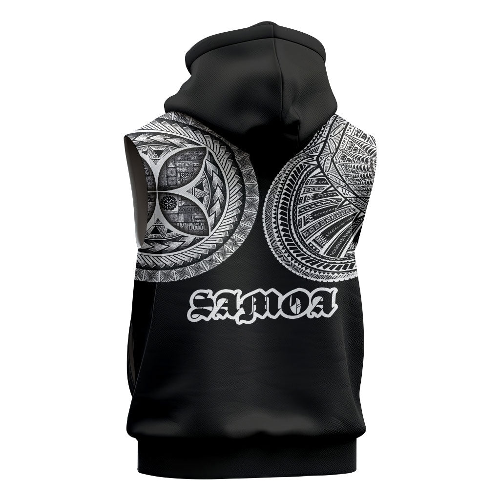 Samoa Traditional Tattoo Sleeveless Hoodie Tribal Tatau Pattern LT03 - Polynesian Pride