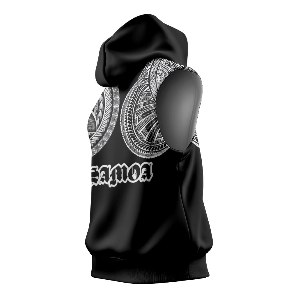 Samoa Traditional Tattoo Sleeveless Hoodie Tribal Tatau Pattern LT03 - Polynesian Pride