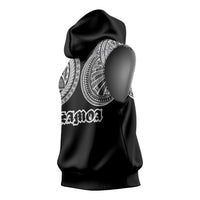 Samoa Traditional Tattoo Sleeveless Hoodie Tribal Tatau Pattern LT03 - Polynesian Pride
