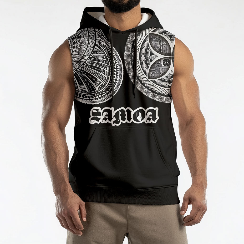 Samoa Traditional Tattoo Sleeveless Hoodie Tribal Tatau Pattern LT03 - Polynesian Pride