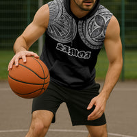 Samoa Traditional Tattoo Sleeveless Hoodie Tribal Tatau Pattern LT03 - Polynesian Pride