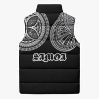 Samoa Traditional Tattoo Sleeveless Puffer Jacket Tribal Tatau Pattern LT03 - Polynesian Pride